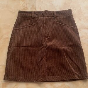 Brown Corduroy Skirt
